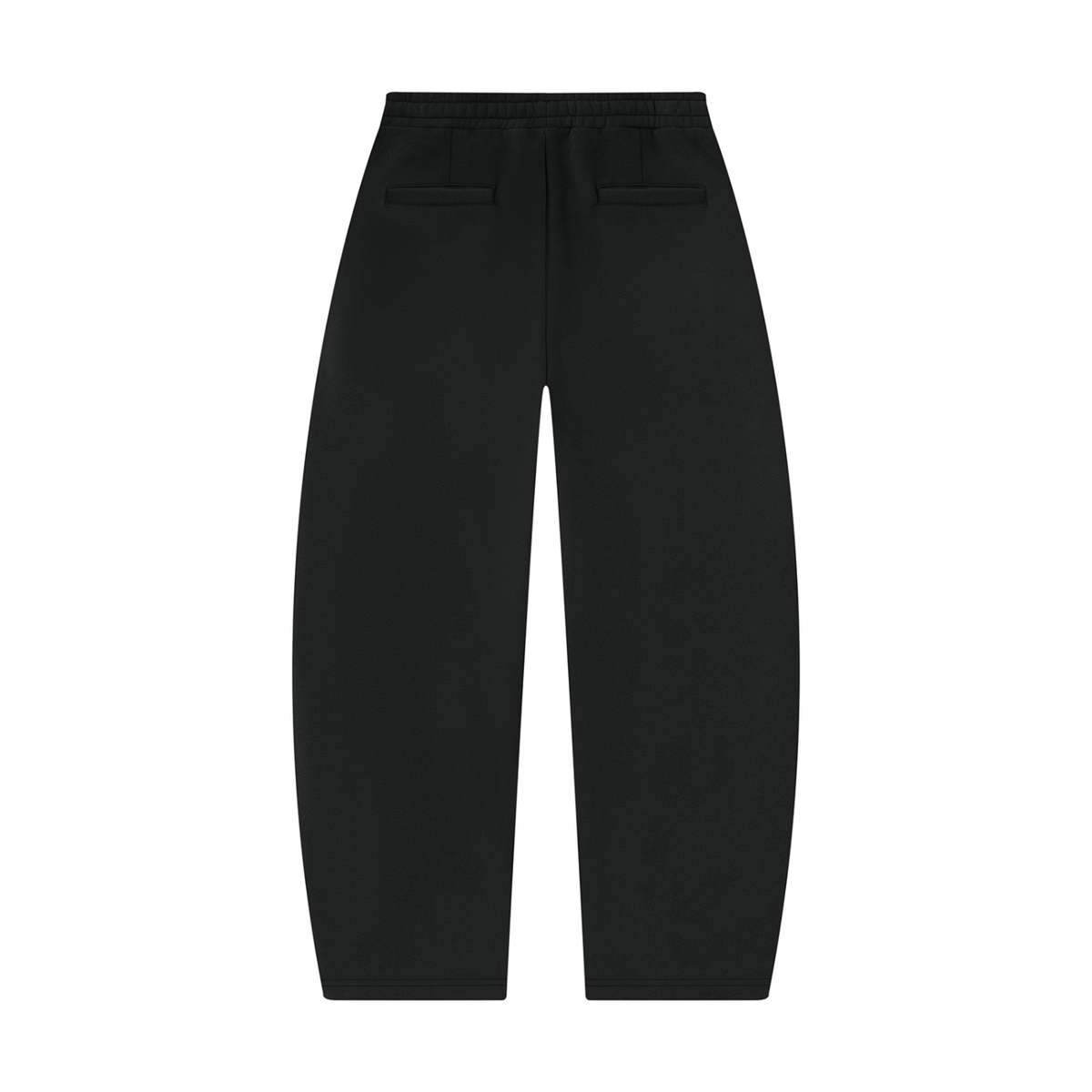 Unisex Barrel Leg Sweatpants in Black, back view, Zero Glory
