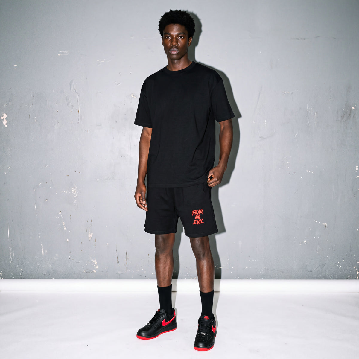 Fear No Evil Fleece Shorts — Zero Glory