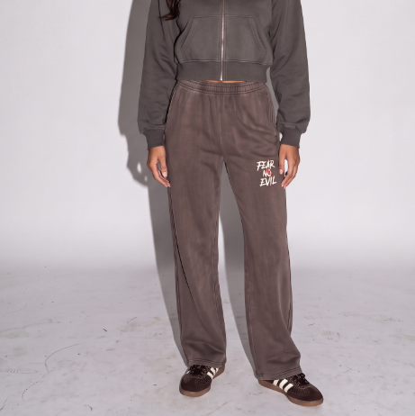 Women's Fear No Evil Mineral Wash Straight Sweatpants