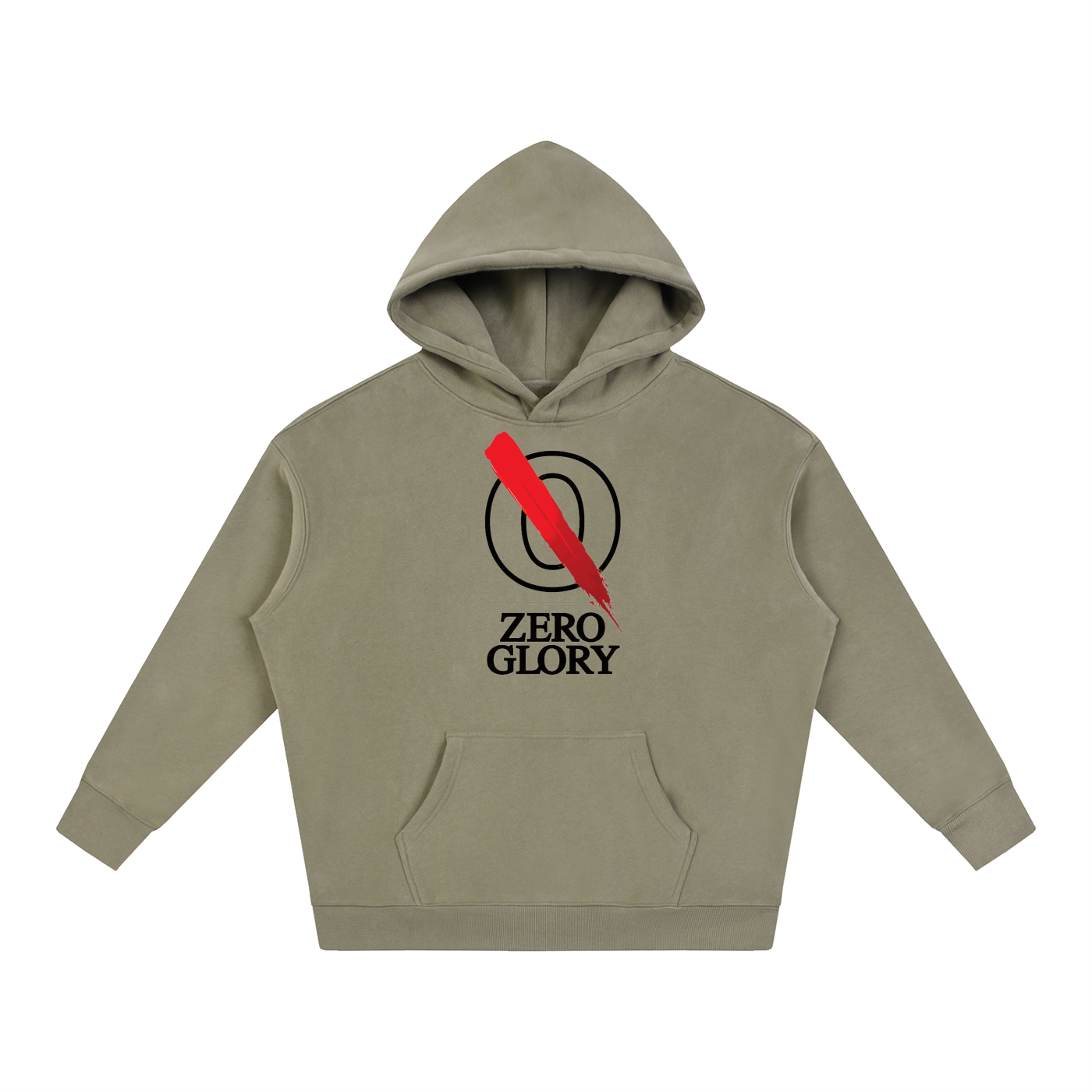 Zero Glory Gray Coffee unisex oversized hoodie front view