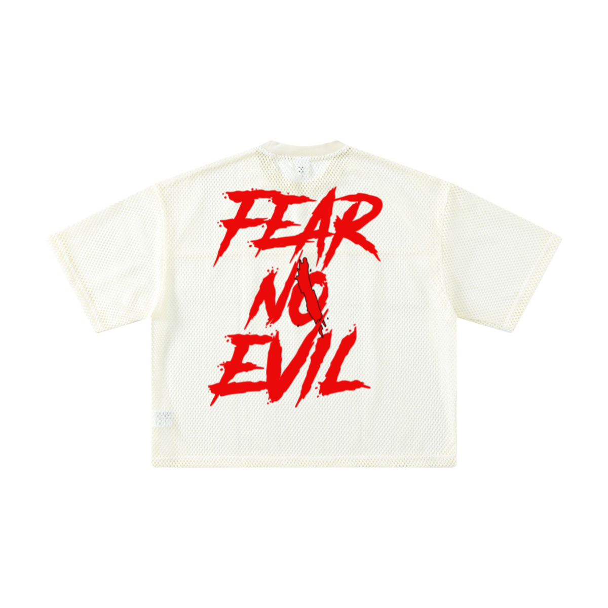 240GSM Men’s Boxy-Fit Mesh Layering T-Shirt Off White