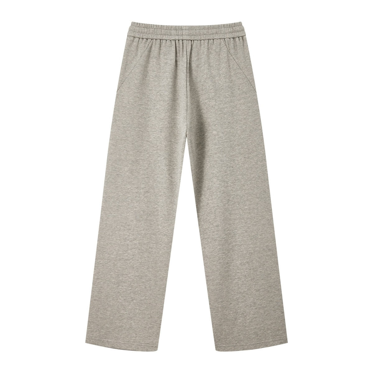 320GSM Men's Old Money Textured Curved-Seam Straight-Leg Pants Oat Gray