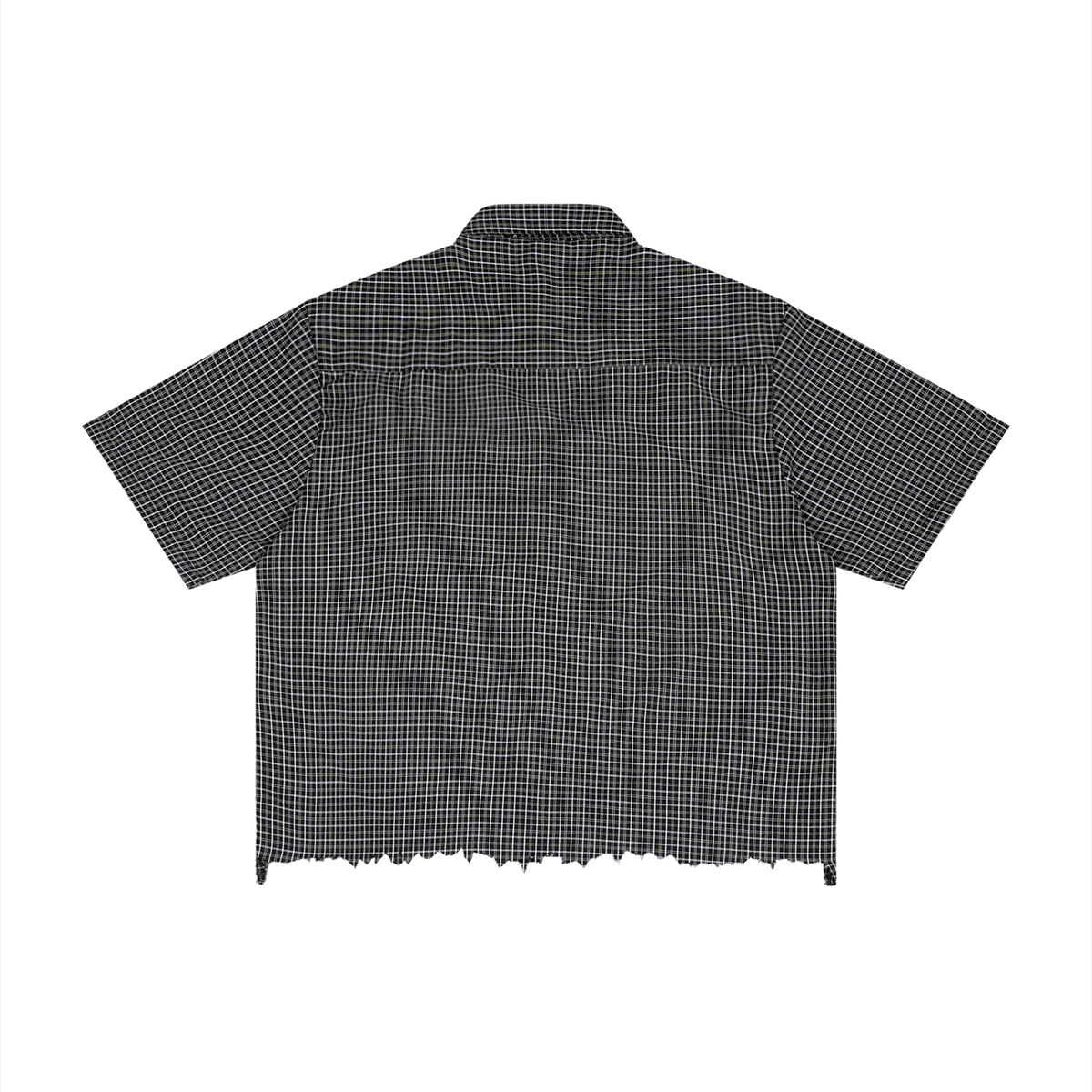 Fear No Evil Women's Distressed Plaid Boxy Shirt