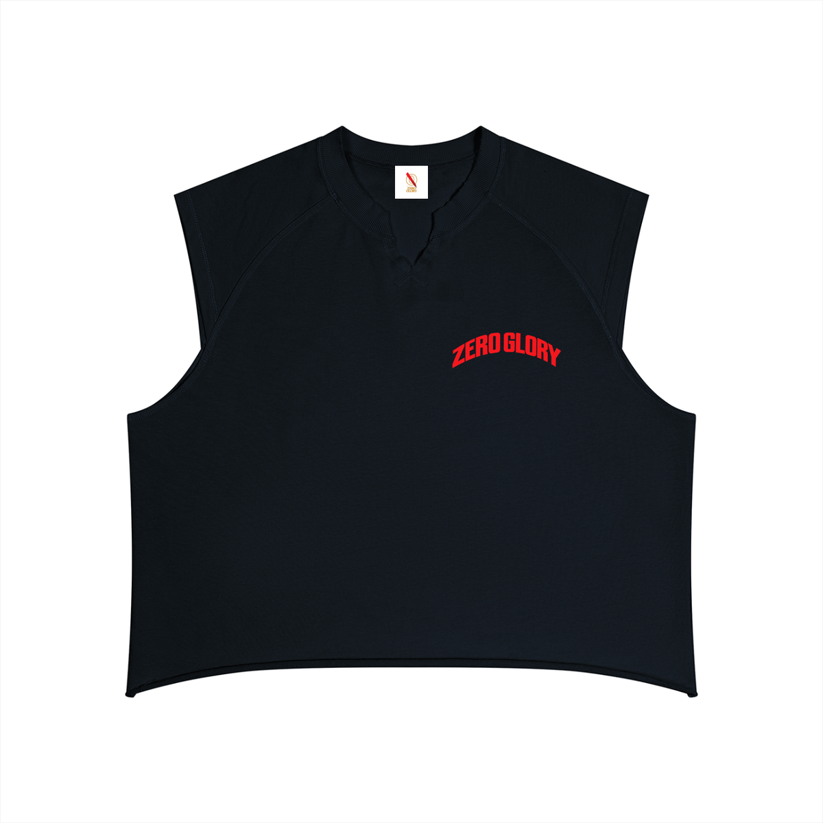 Vintage Boxy Raw Hem Tank Top in Black — Zero Glory