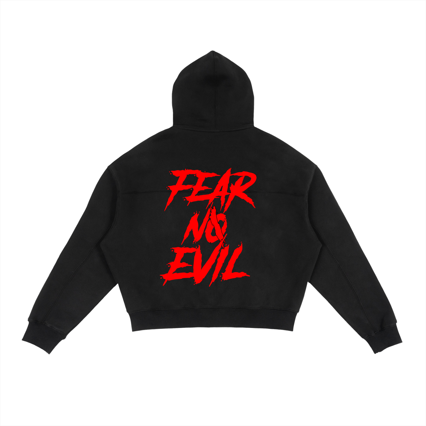 Red and Black Boxy Hoodie by Zero Glory