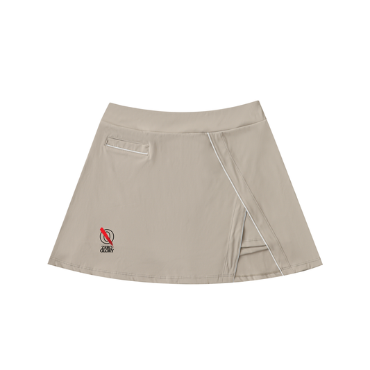 Zero Glory Women’s Beige High-Waist Pocketed Skirt by Shannon Spence