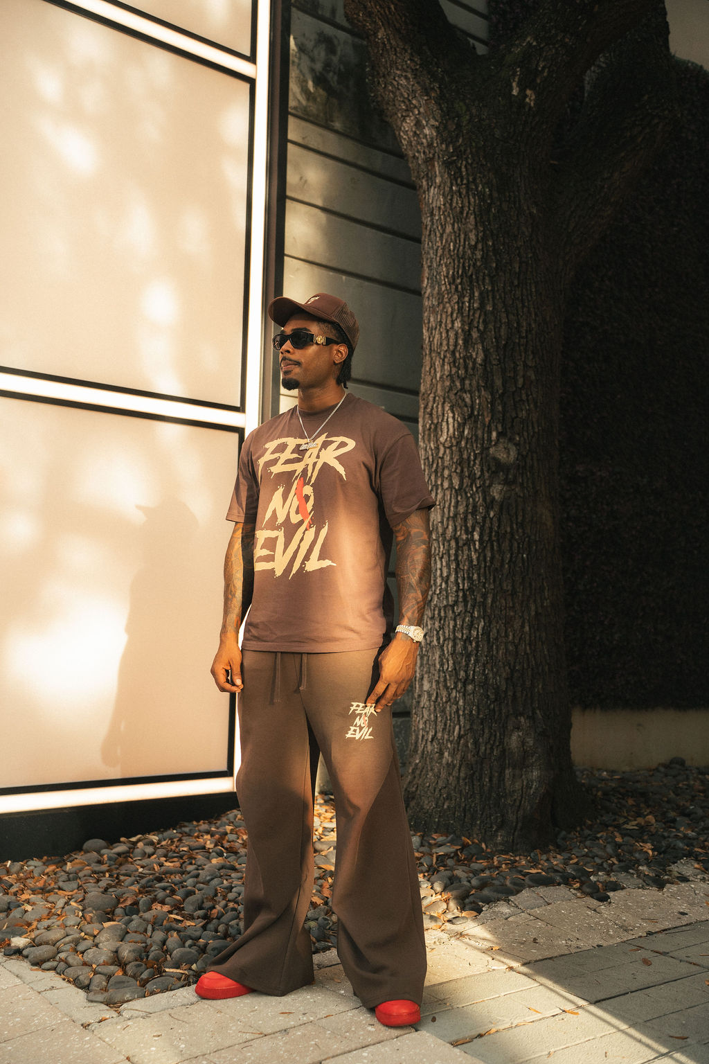 Fear No Evil “Pilgrim” Wide Leg Sweatpants by Zero Glory