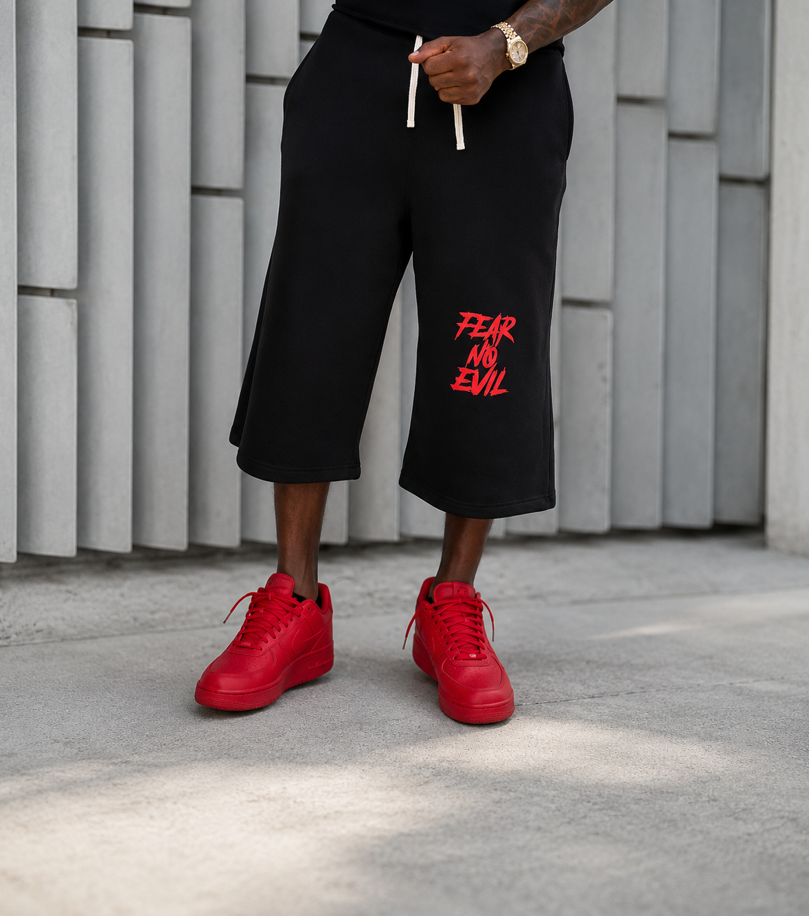 Fear No Evil “Sentinel” Unisex Jogger Shorts by Zero Glory