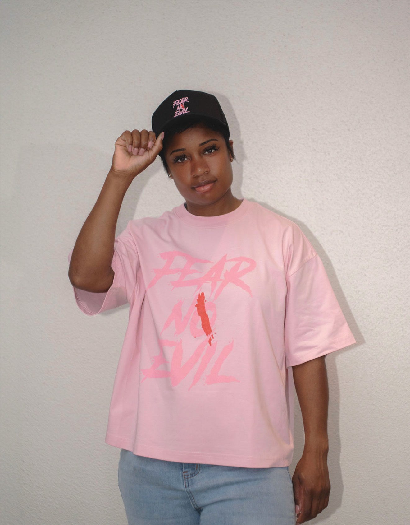 Fear No Evil Pink/Black Trucker Hat by Zero Glory
