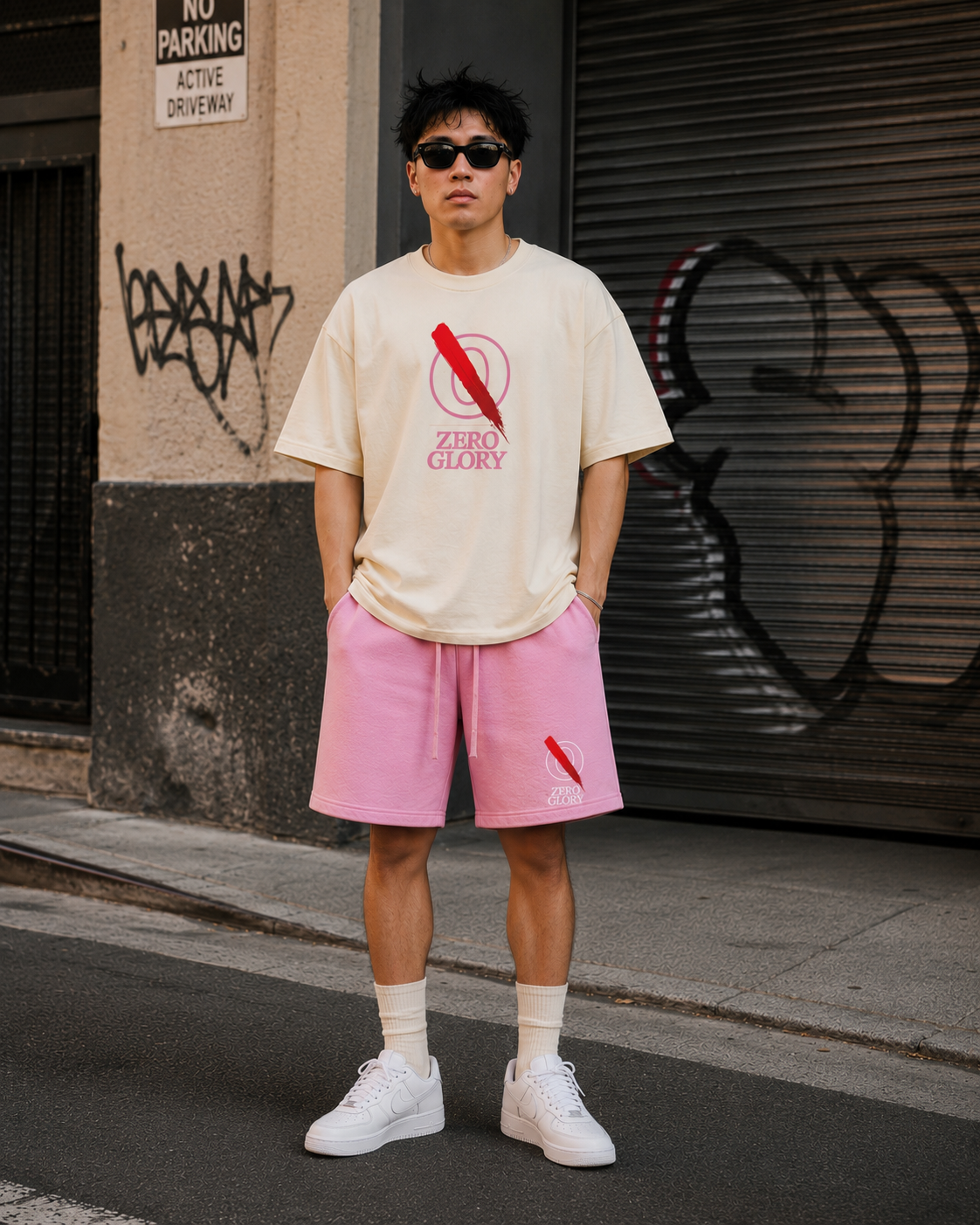 Vintage Unisex Pink/Cream Tee by Zero Glory