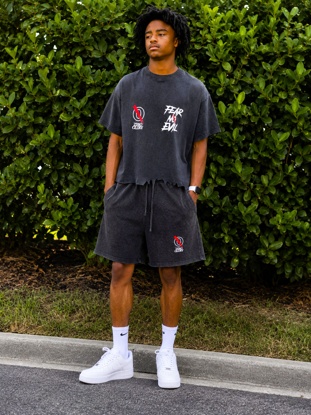 Heaven Sent Snow Washed Shorts by Zero Glory