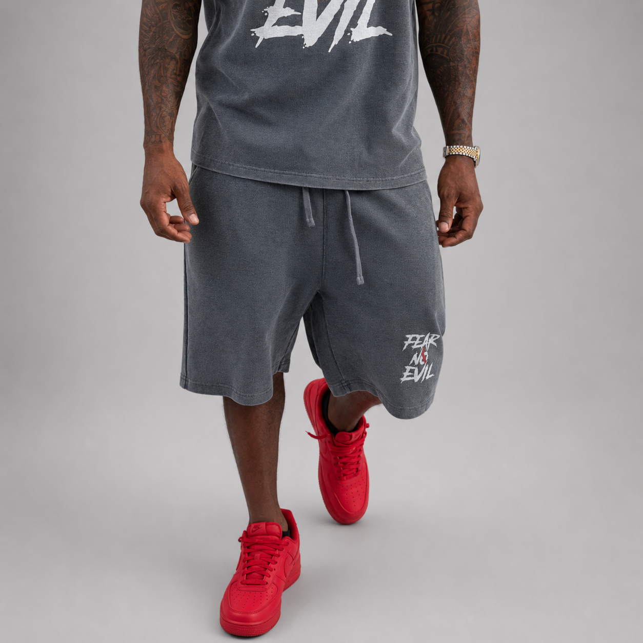 Ashes Waffle Shorts Fear No Evil  by Zero Glory