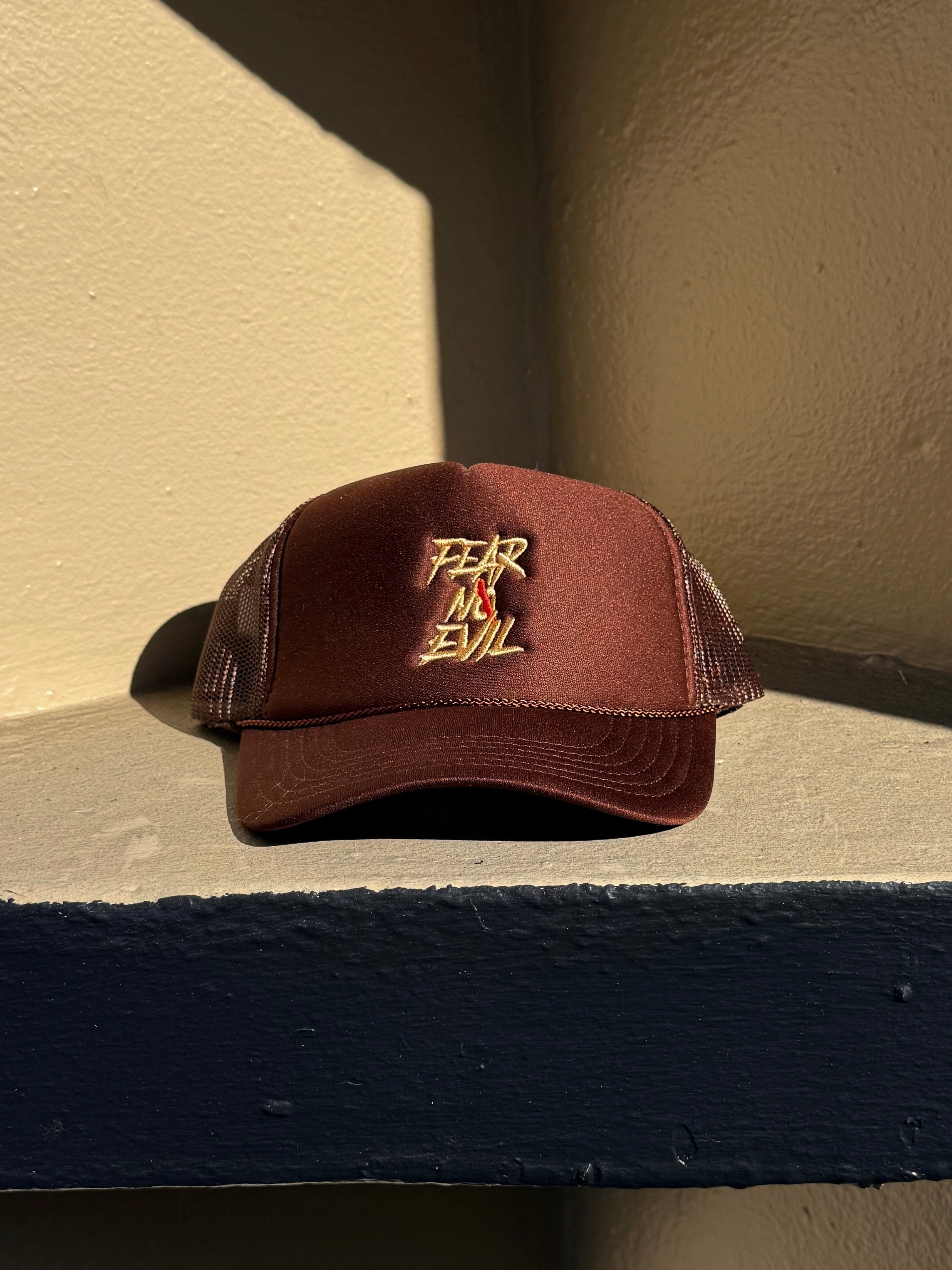Fear No Evil Hershey Trucker Hat by Zero Glory
