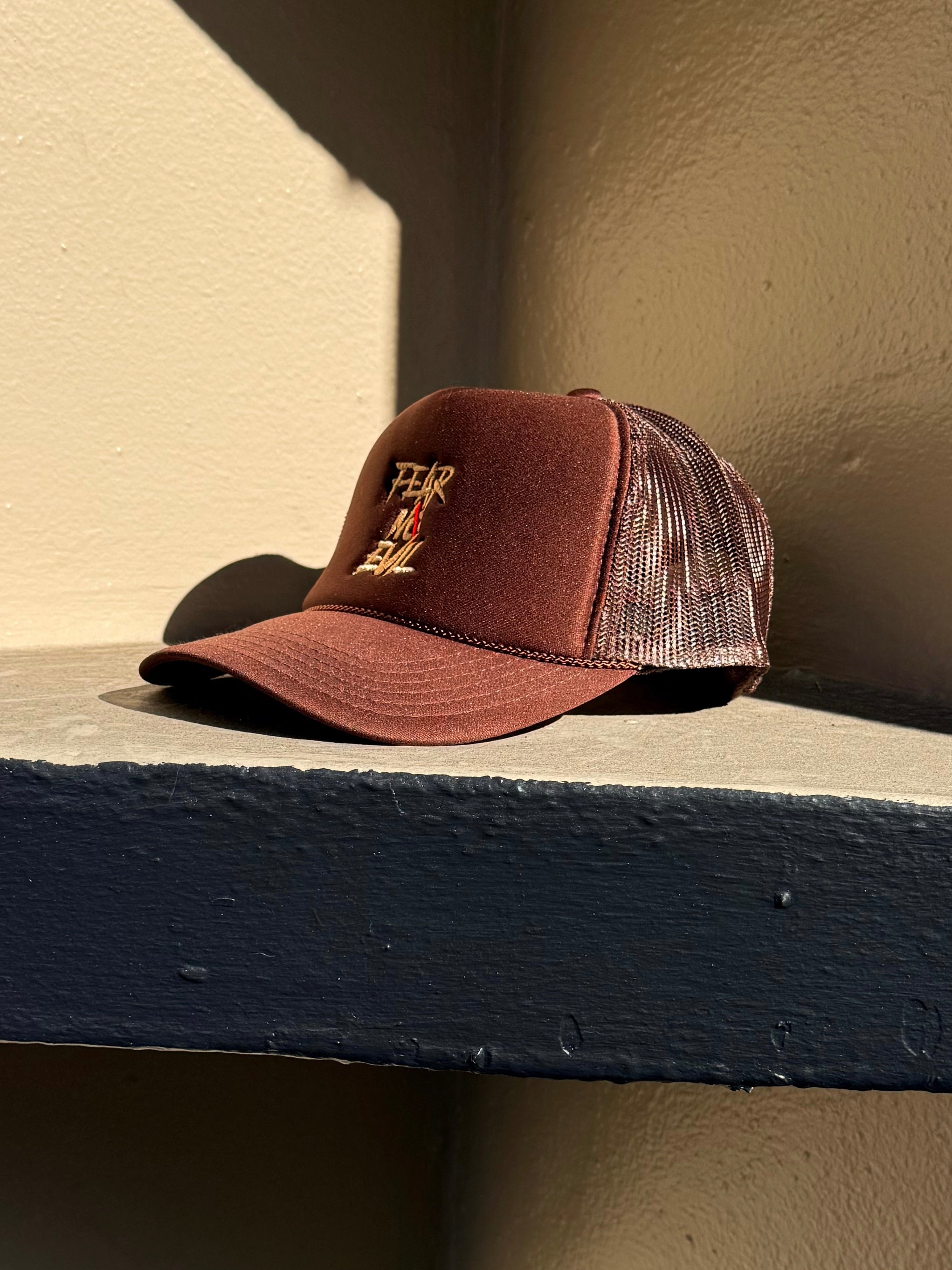 Fear No Evil Hershey Trucker Hat by Zero Glory