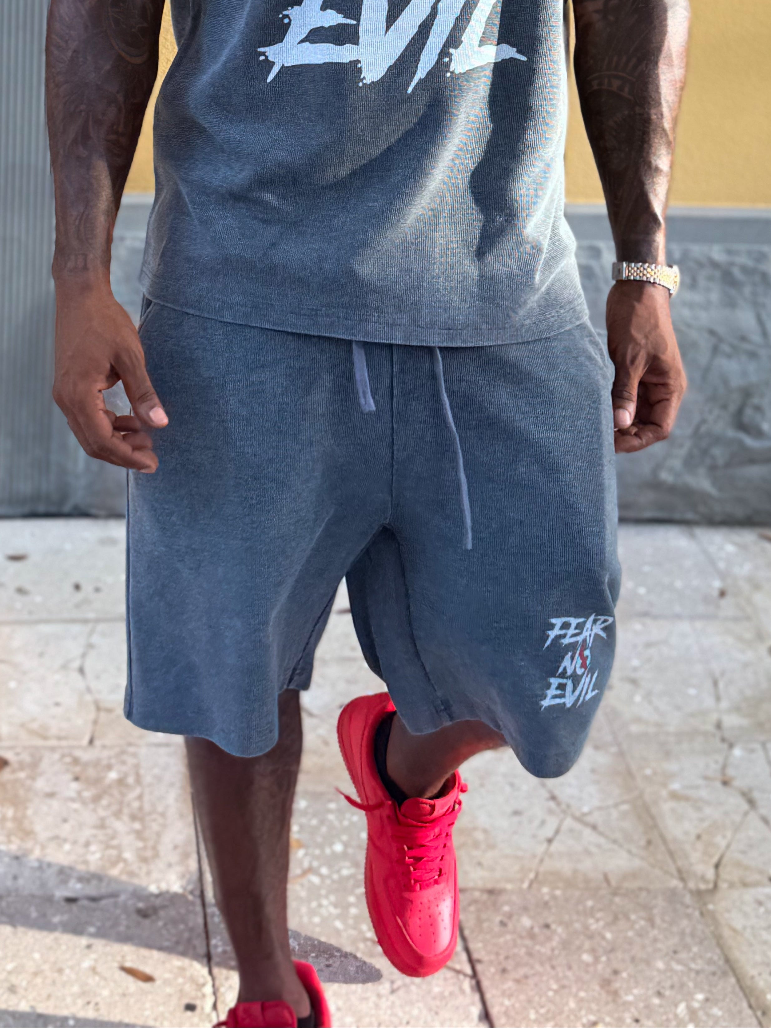 Fear No Evil “Ashes” Waffle Shorts by Zero Glory