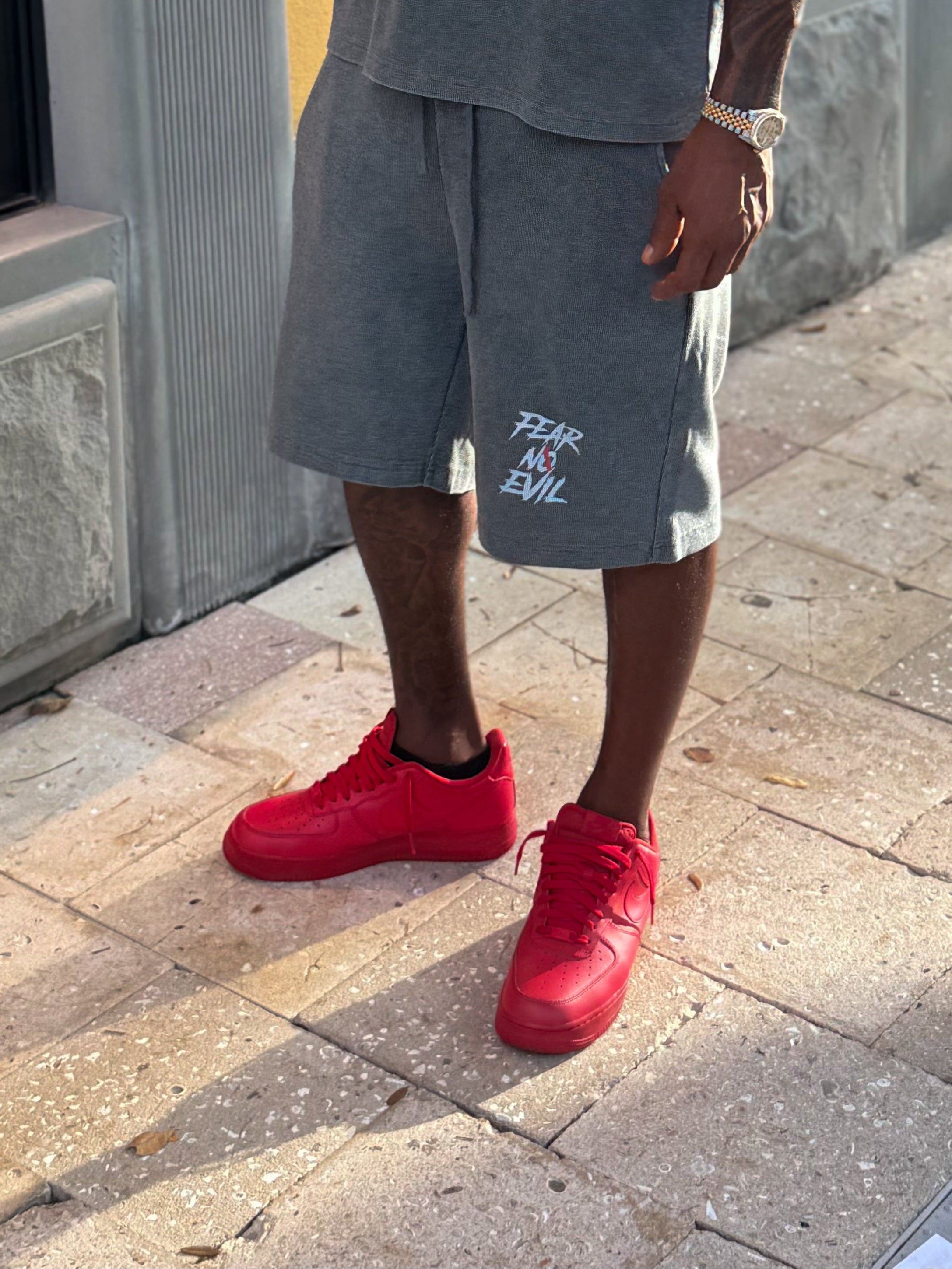 Fear No Evil “Ashes” Waffle Shorts by Zero Glory