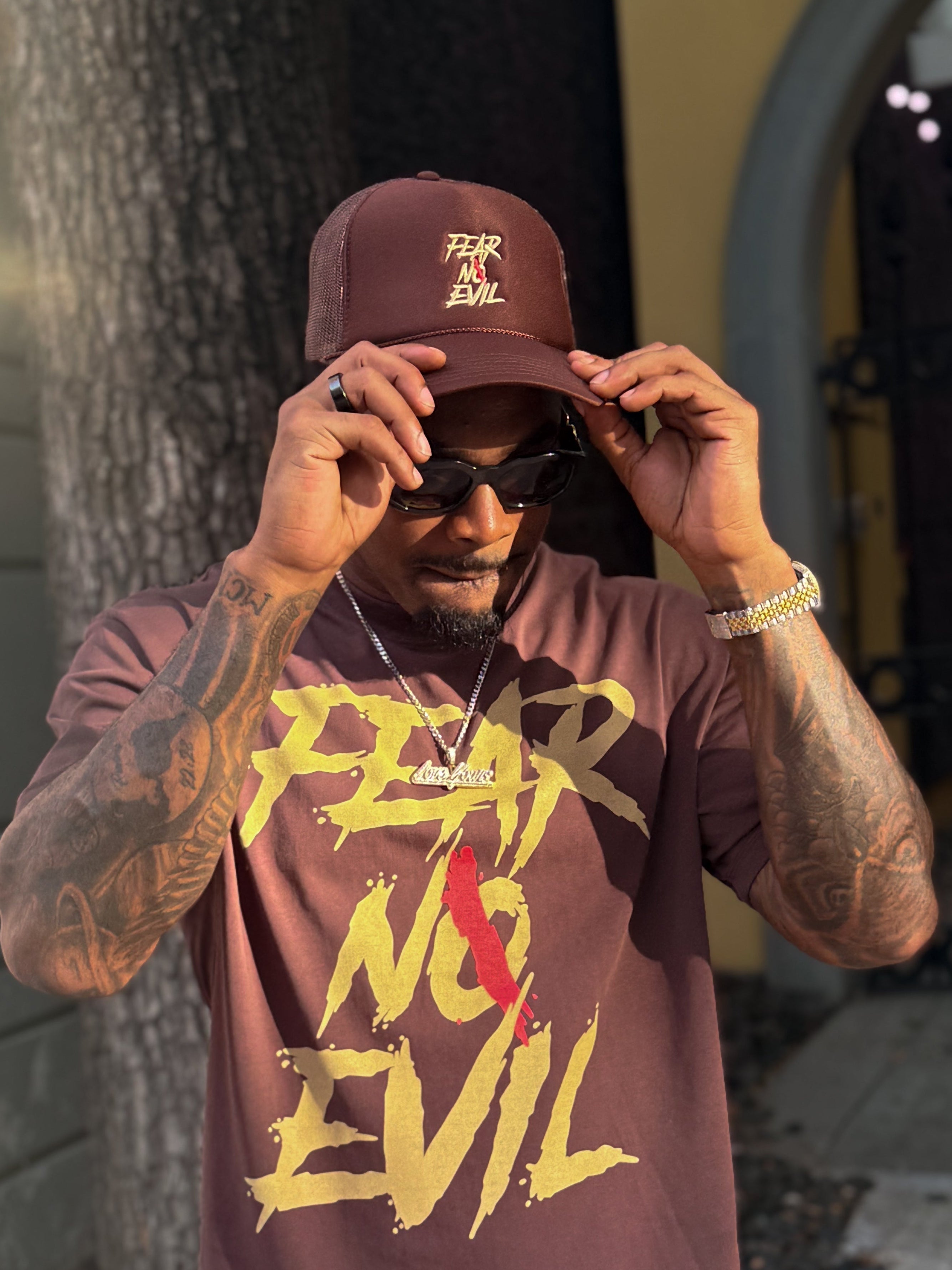 Fear No Evil Hershey Trucker Hat by Zero Glory