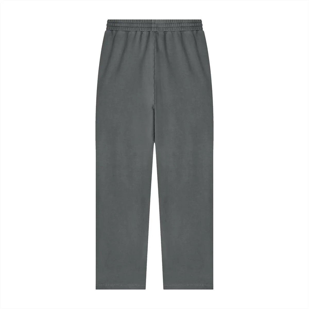 Signature Dual Logo Heavyweight Pants in dark gray, showcasing heavyweight unisex pants design with a relaxed fit.