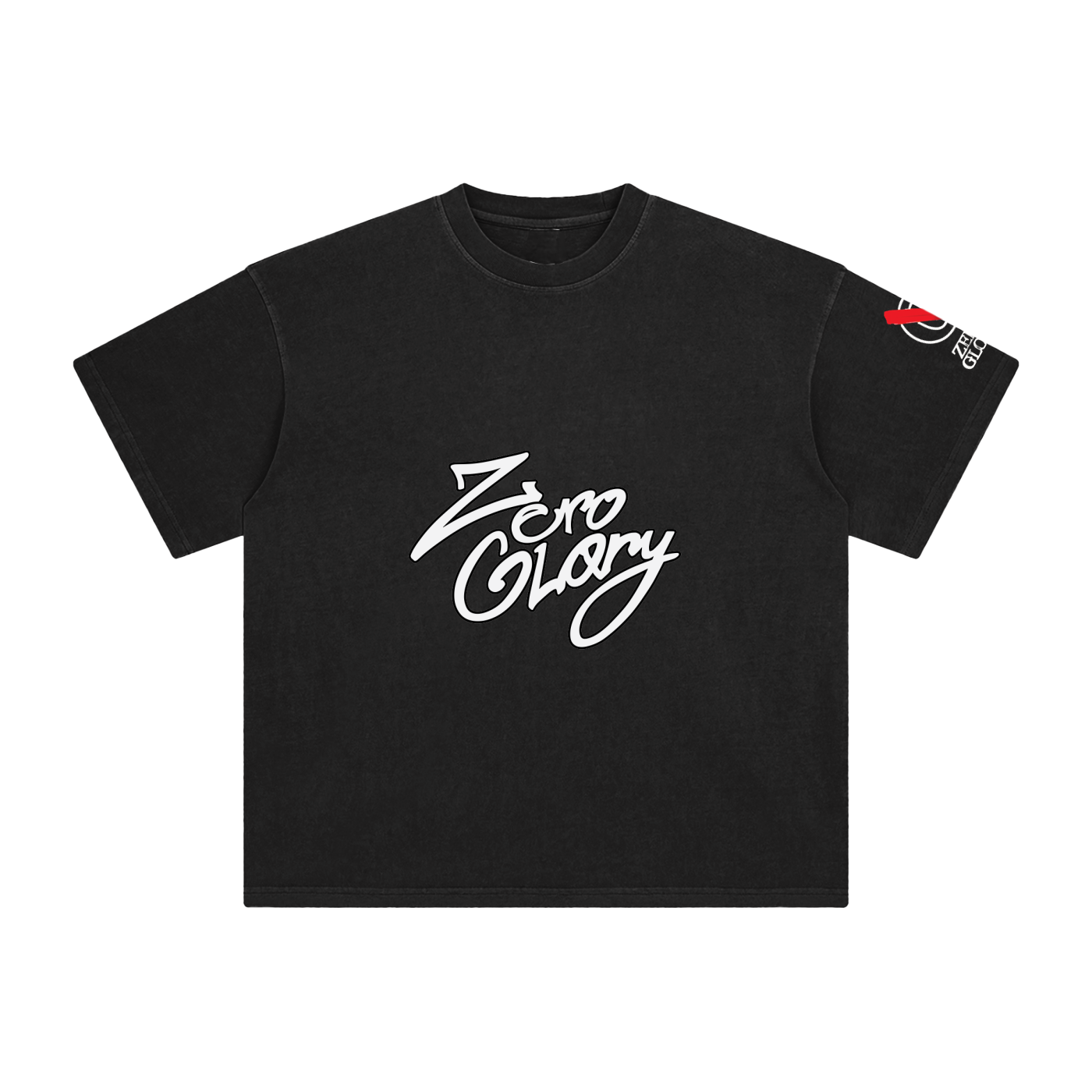 Zero Glory Black Washed T-Shirt by Shannon Spence