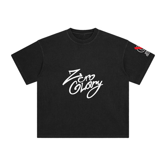 Zero Glory Black Washed T-Shirt by Shannon Spence