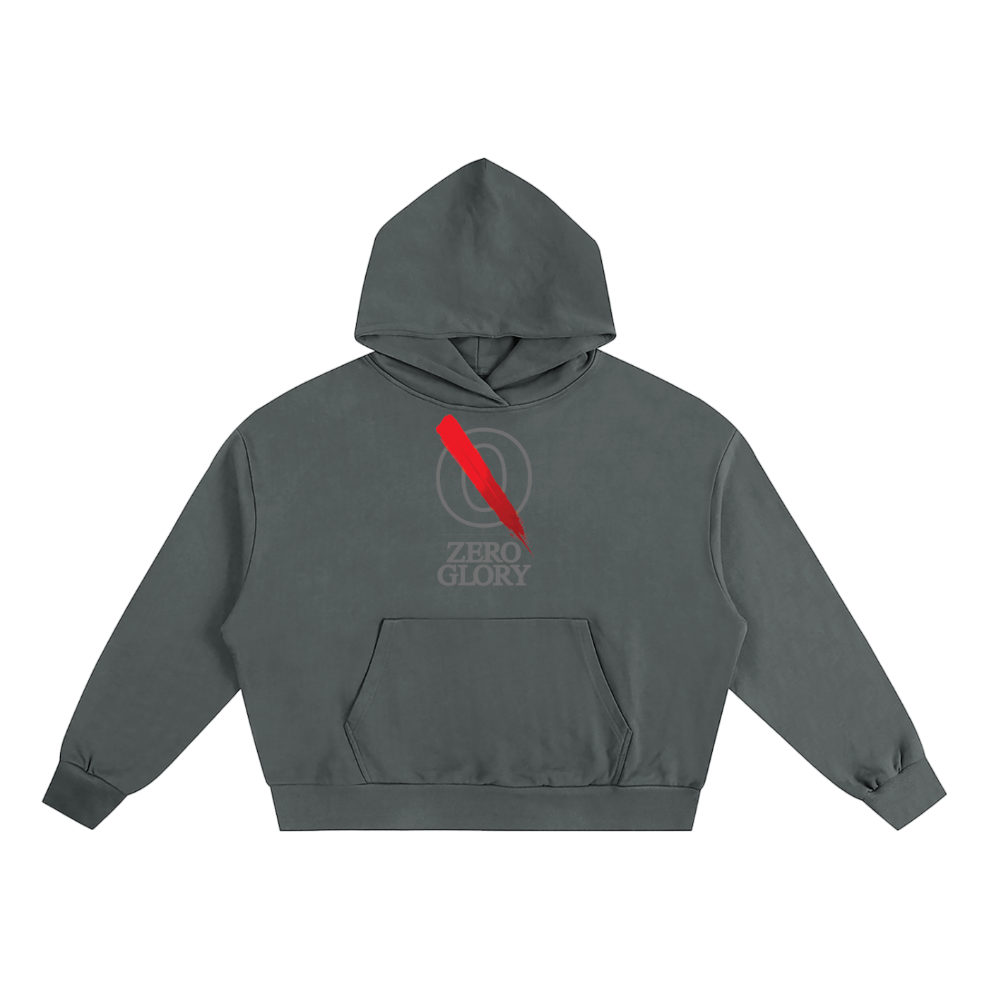 Ghosted gray hoodie by Zero Glory featuring a vintage washed finish and oversized fit with bold graphics.