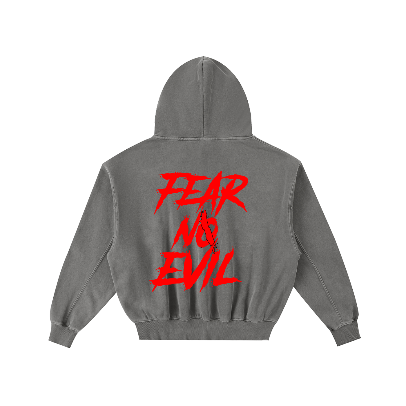 Fear No Evil Stealth Dark Gray Hoodie by Zero Glory