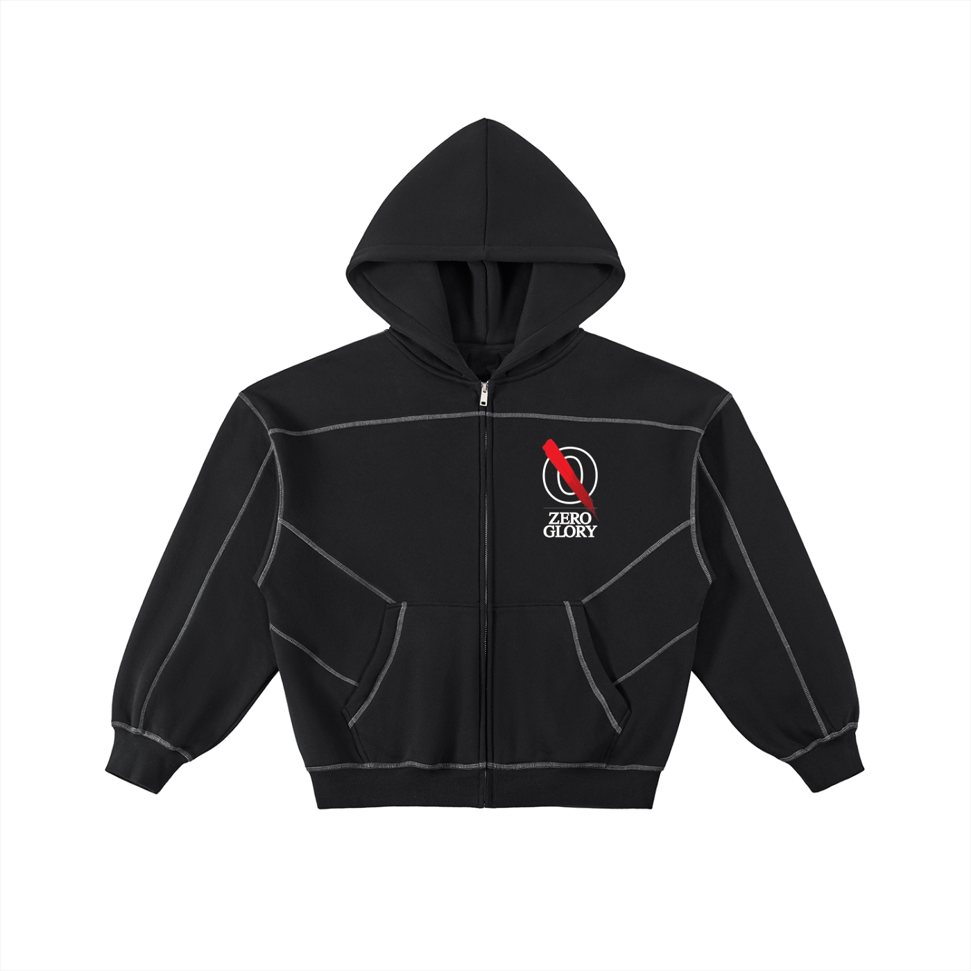 Zero Glory Unisex - Boxy Fleece Zip Hoodie by Shannon Spence