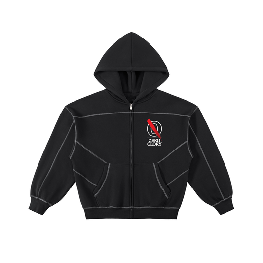 Zero Glory Unisex - Boxy Fleece Zip Hoodie by Shannon Spence