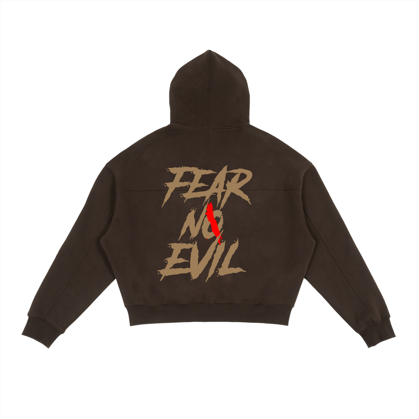 Brown Boxy Hoodie by Zero Glory