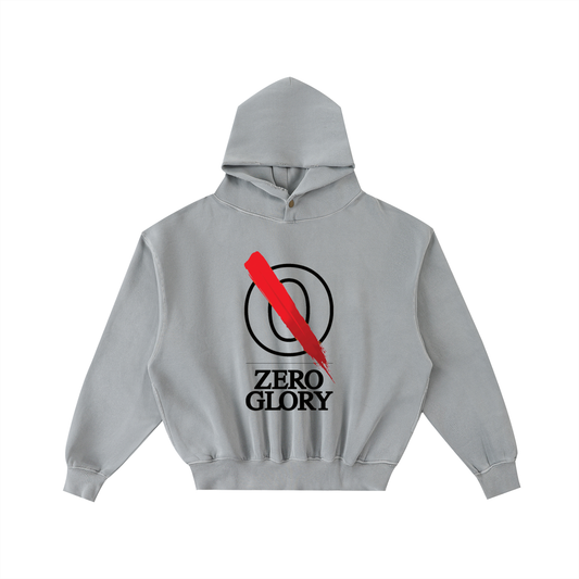 Zero Glory- Fear No Evil Classic Light Gray Hoodie by Shannon Spence