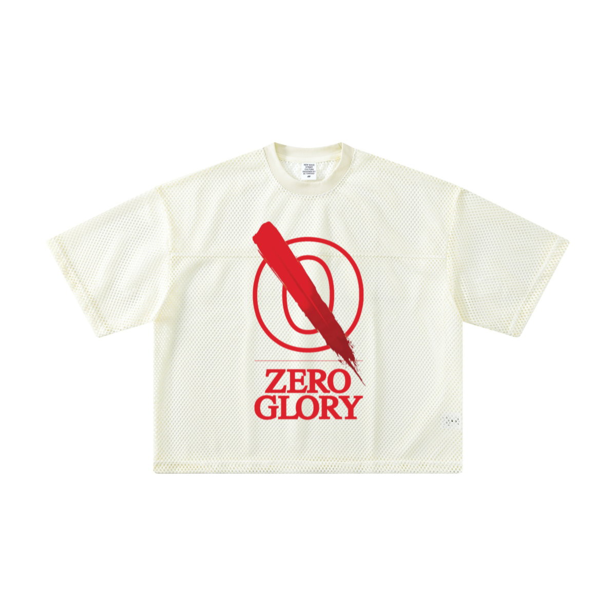 240GSM Men’s Boxy-Fit Mesh Layering T-Shirt Off White