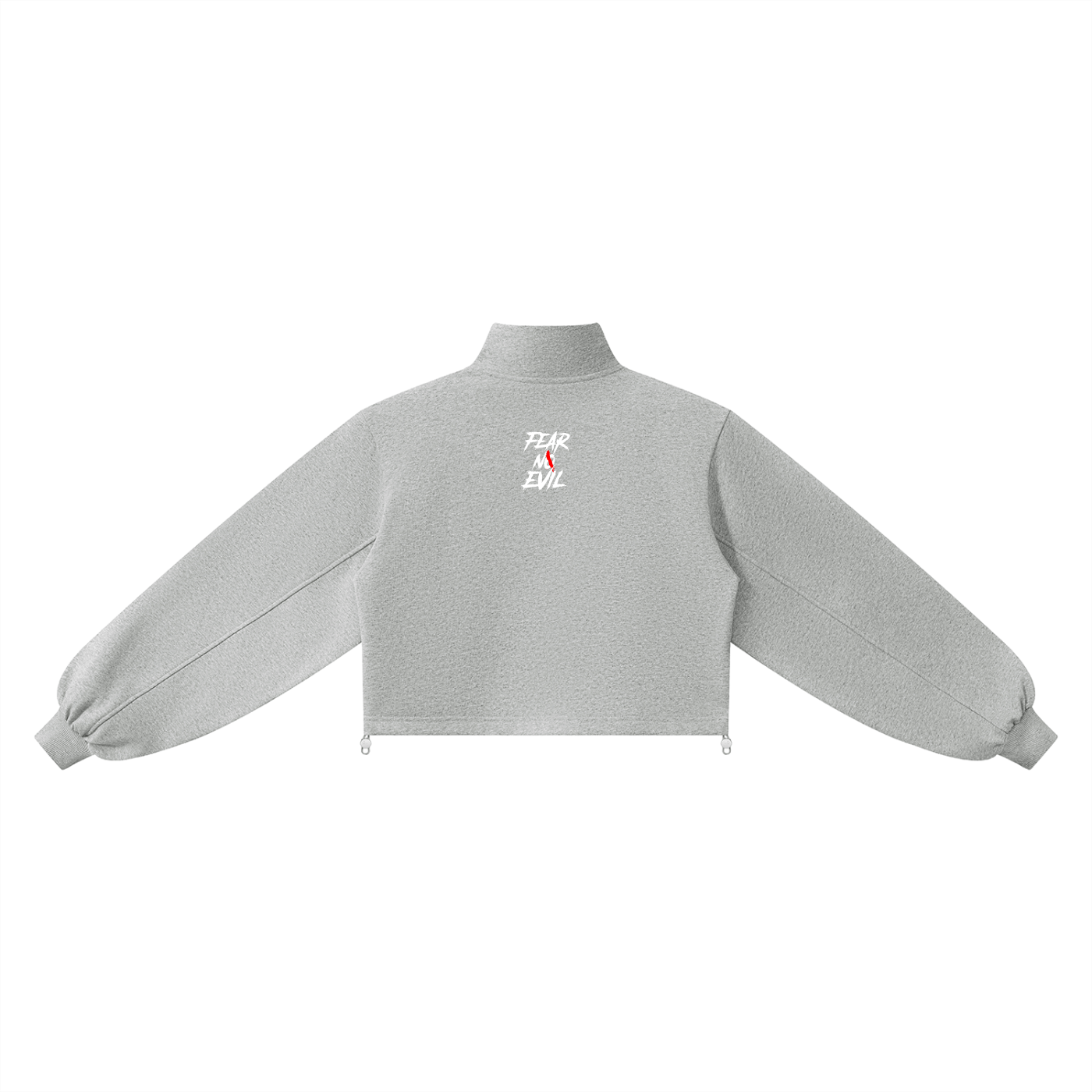 Zero Glory women’s gray heavyweight quarter-zip sweatshirt back view